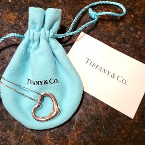 Tiffany & Co Elsa Peretti Sterling Silver Floating Heart Pendant